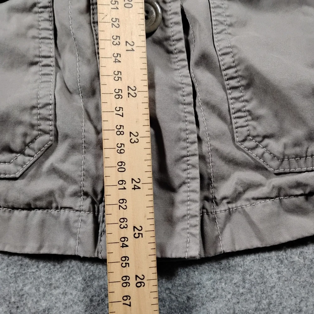 J.Crew Classic Twill Chino Utility Jacket Women's M Gray Weathered Field Coat